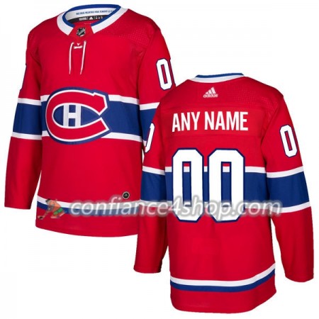 Adidas Maillot de Hockey Montreal Canadiens Personnaliser 2017-2018 Rouge Authentic - Homme